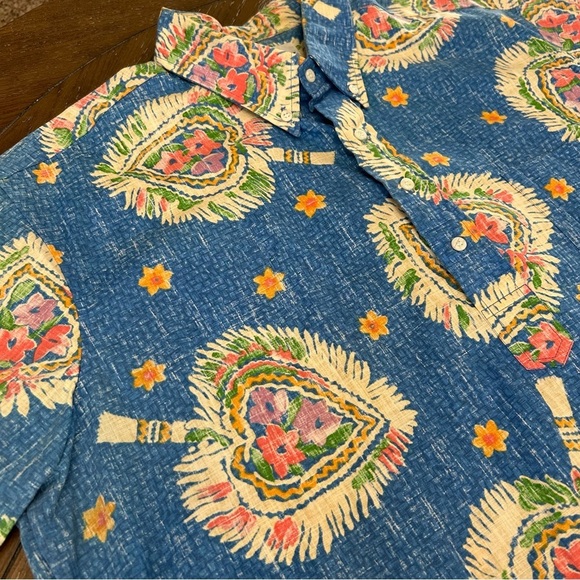 Reyn Spooner Vintage Hawaiian Blue Shirt Popover Flower Print Size XXL Ta… - Picture 3 of 4